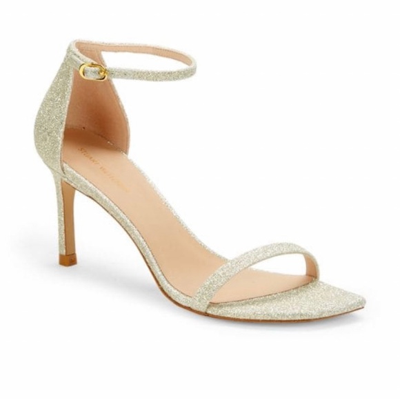 Stuart Weitzman Angelina Glitter Sandles 8.5 / 39 NIB - Picture 5 of 6